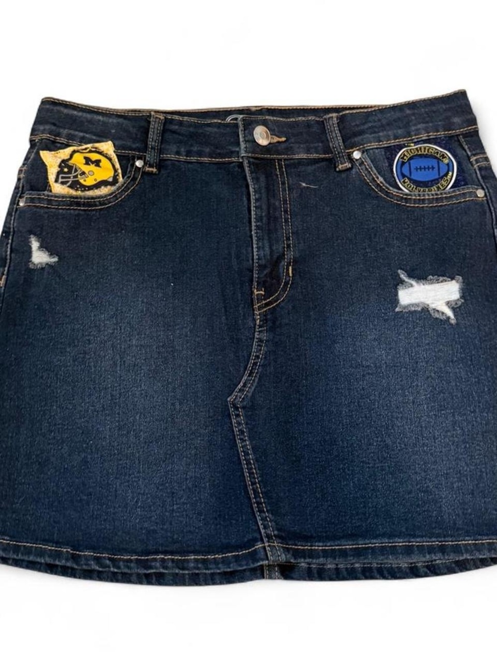 Michigan Wolverines Denim Skirt